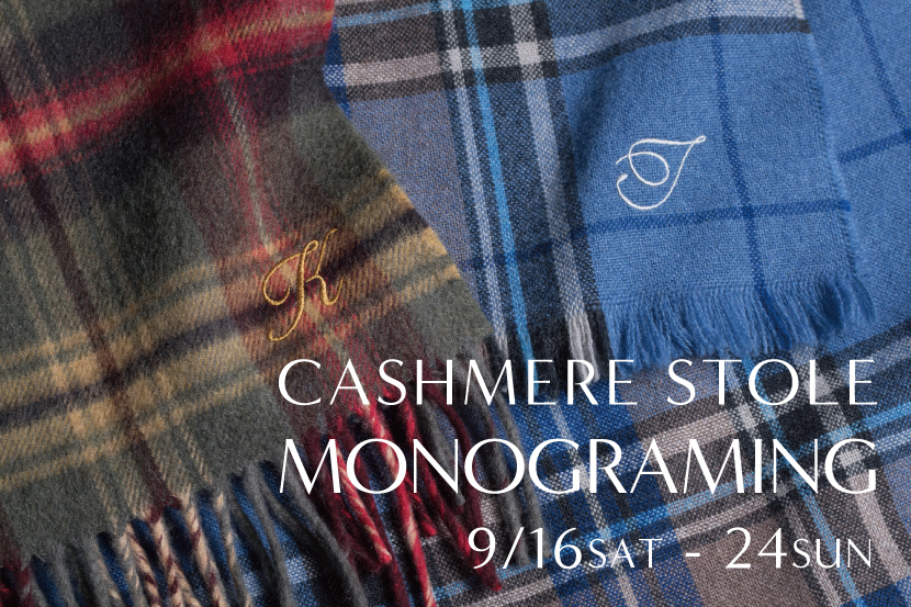 CASHMERE STOLE MONOGRAMING - 23区 CASHMERE STOLE MONOGRAMING - 23区