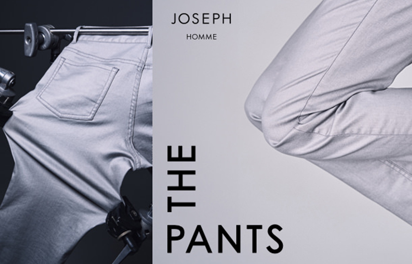 『JOSEPH HOMME（ジョゼフオム）』  人気のハイパワーソフトストレッチパンツの特集サイト「THE PANTS」を公開